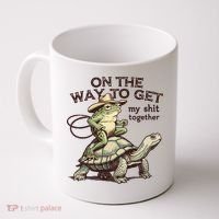 On The Way To Get My Shit Togther Cowboy Frog Turtle Coffee Mug thumb 0