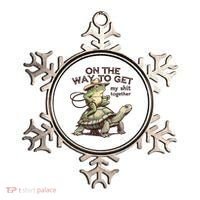 On The Way To Get My Shit Togther Cowboy Frog Turtle Ornament thumb 0