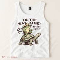 On The Way To Get My Shit Togther Cowboy Frog Turtle Tank Top thumb 2