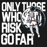 Only Those Who Risk Go Far Astronaut Ornament thumb 1