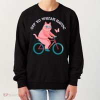 Off To Wreak Havoc Funny Cat Women's Sweatshirt thumb 0