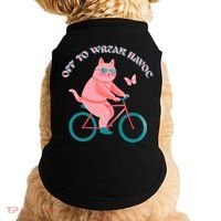 Off To Wreak Havoc Funny Cat Doggie Tank thumb 0