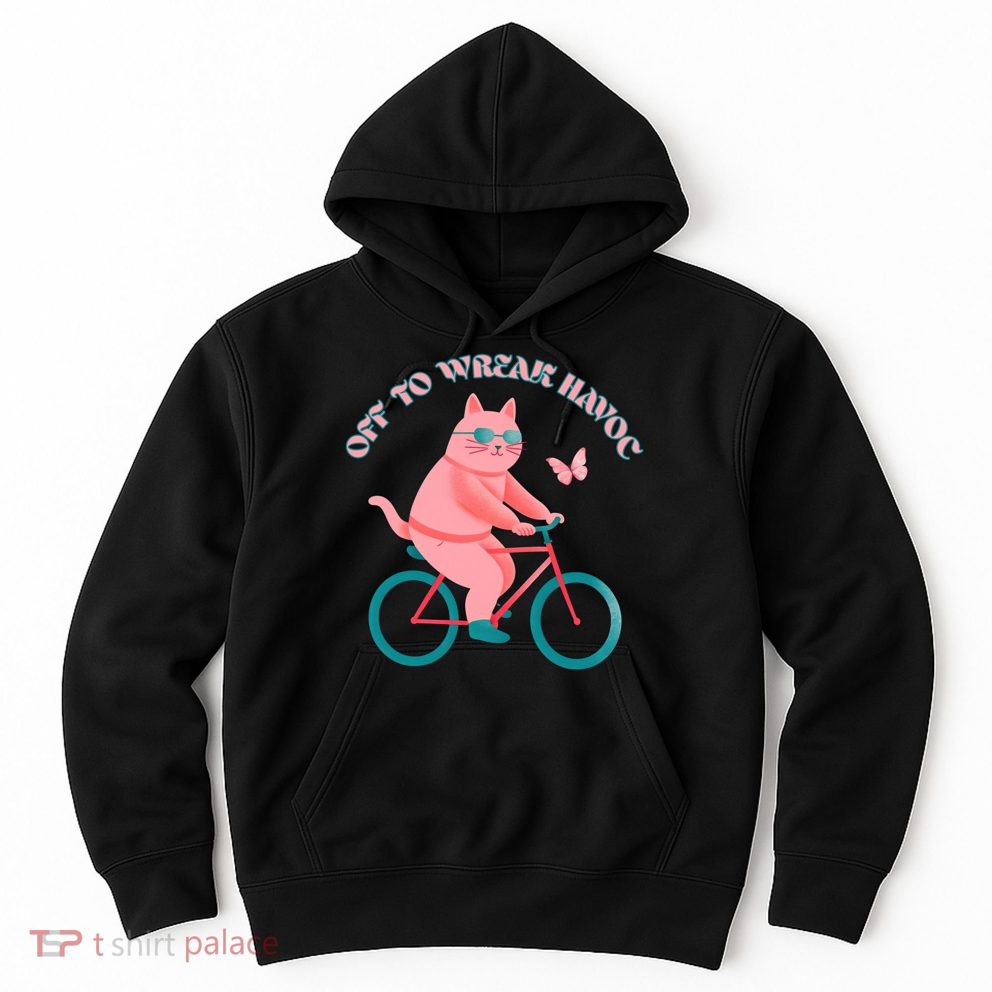 Off To Wreak Havoc Funny Cat Hoodie