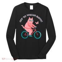 Off To Wreak Havoc Funny Cat Long Sleeve Shirt thumb 0