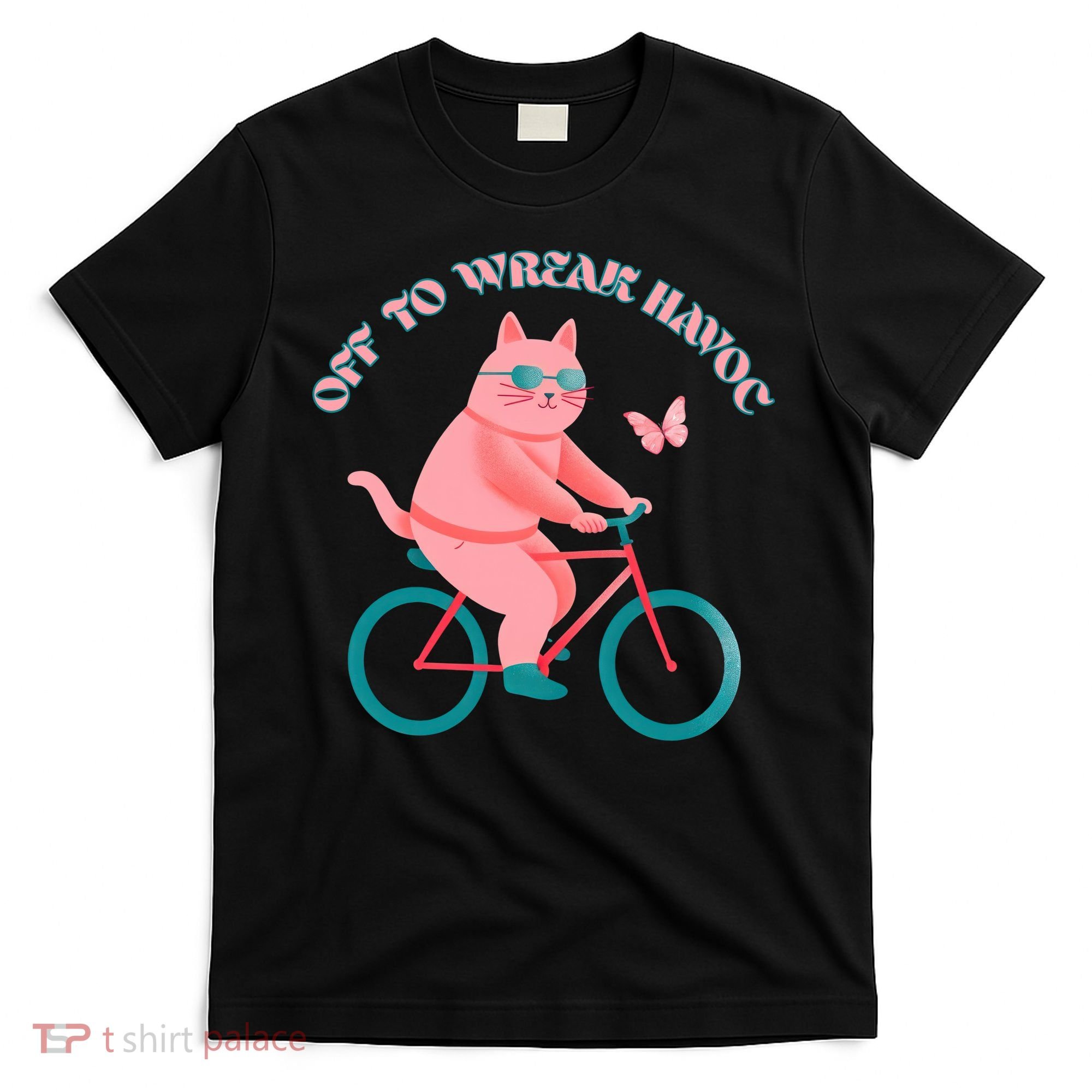 Off To Wreak Havoc Funny Cat T-Shirt