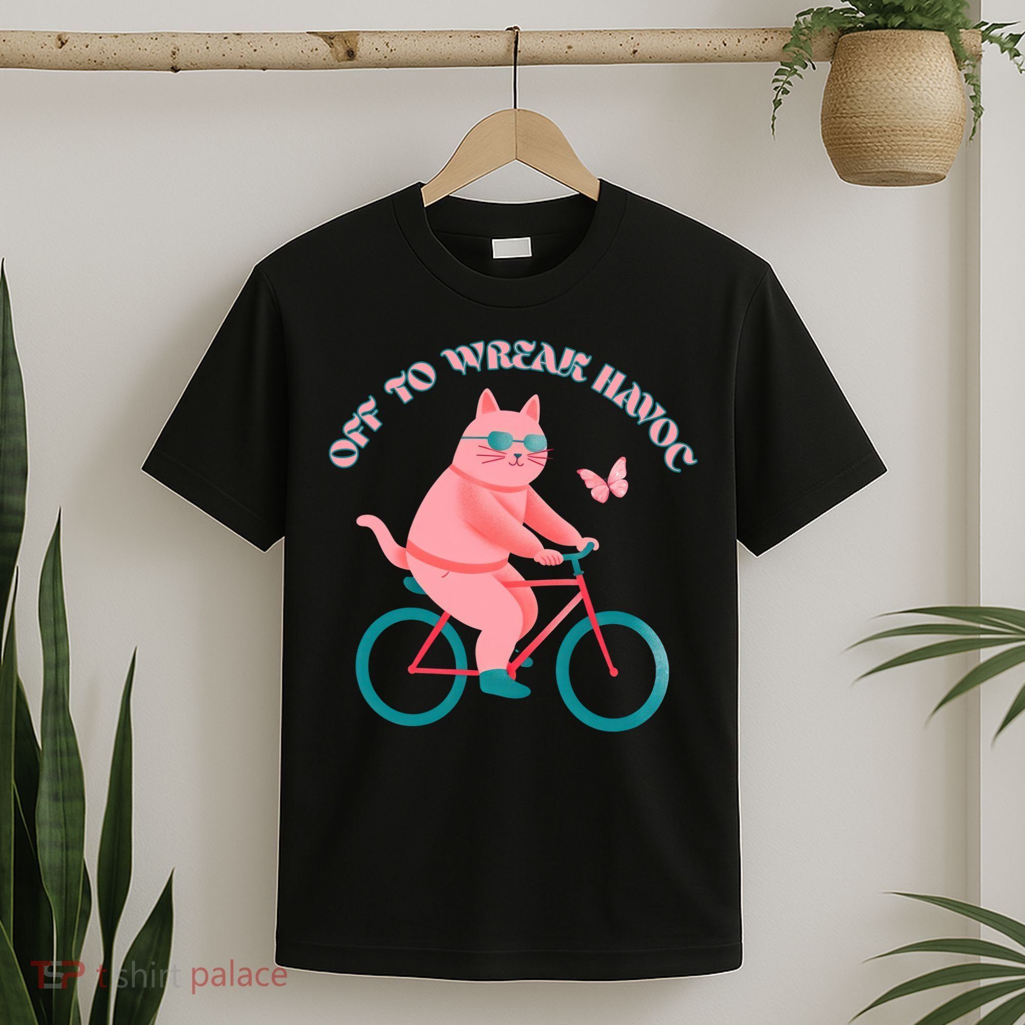 Off To Wreak Havoc Funny Cat T-Shirt
