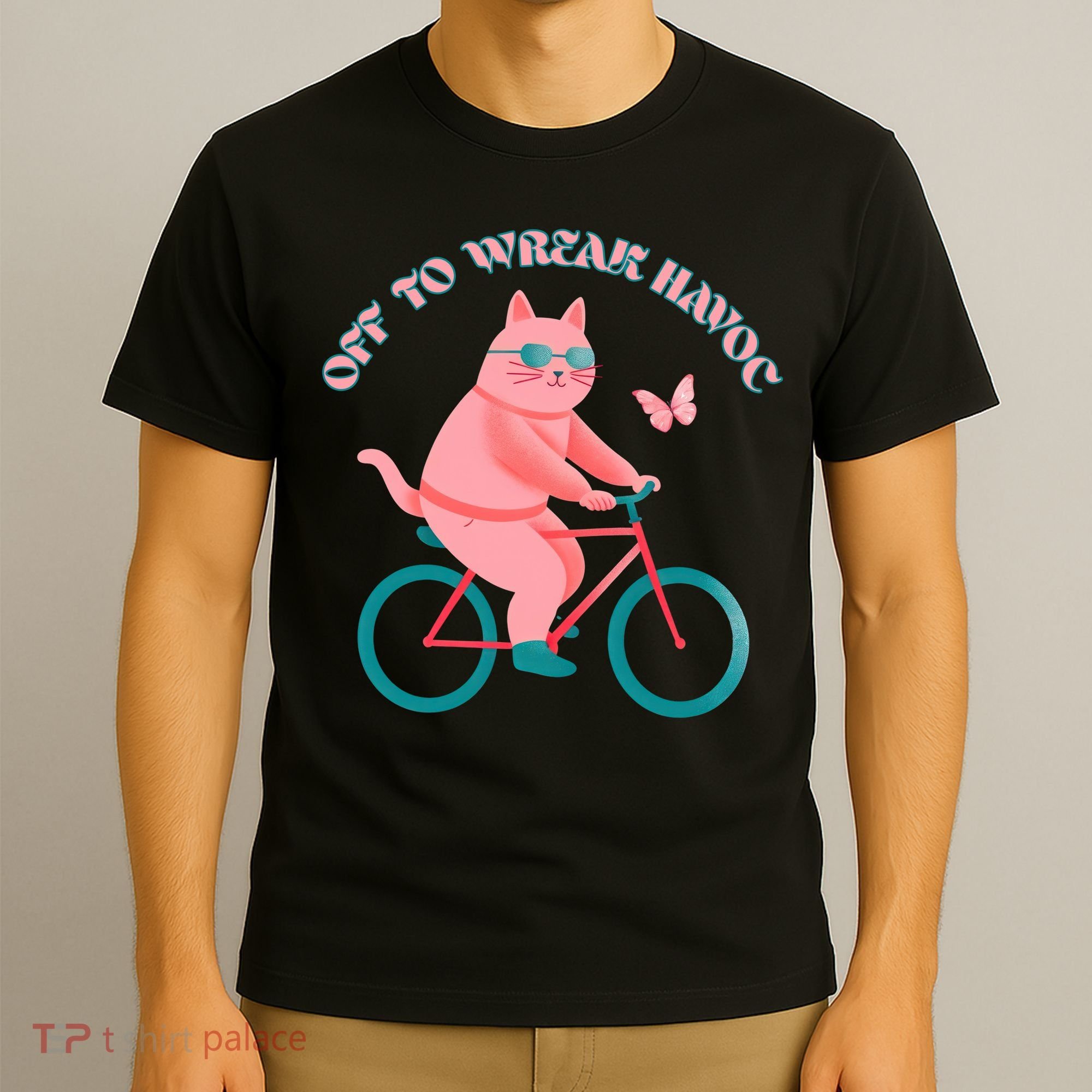 Off To Wreak Havoc Funny Cat T-Shirt