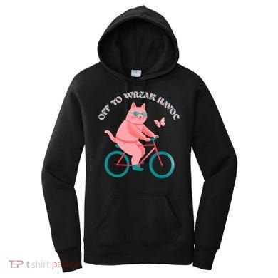 Off To Wreak Havoc Funny Cat Women's Hoodie