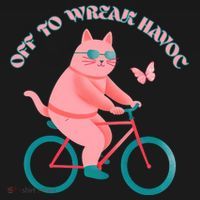 Off To Wreak Havoc Funny Cat Women's Hoodie thumb 2