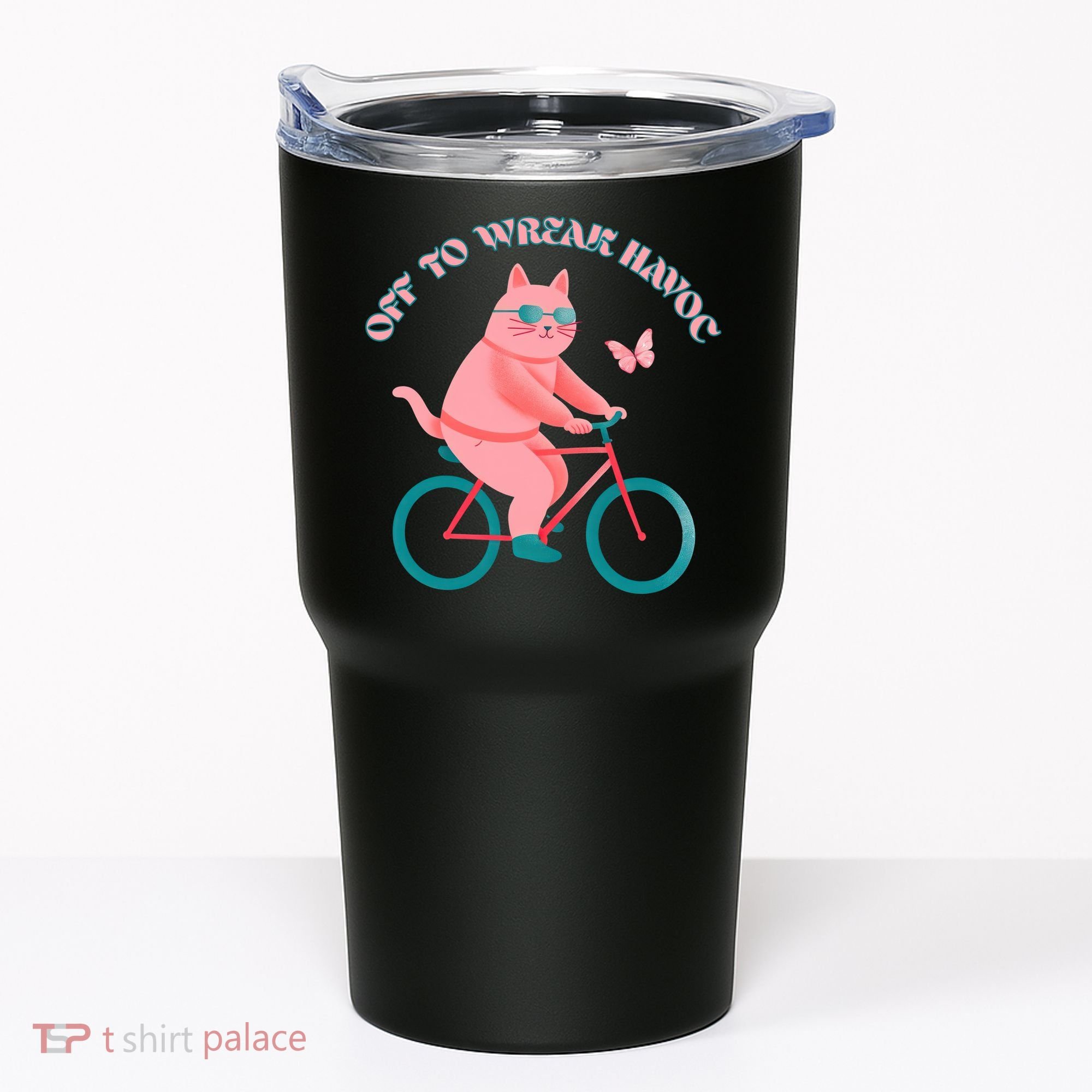 Off To Wreak Havoc Funny Cat Tumbler