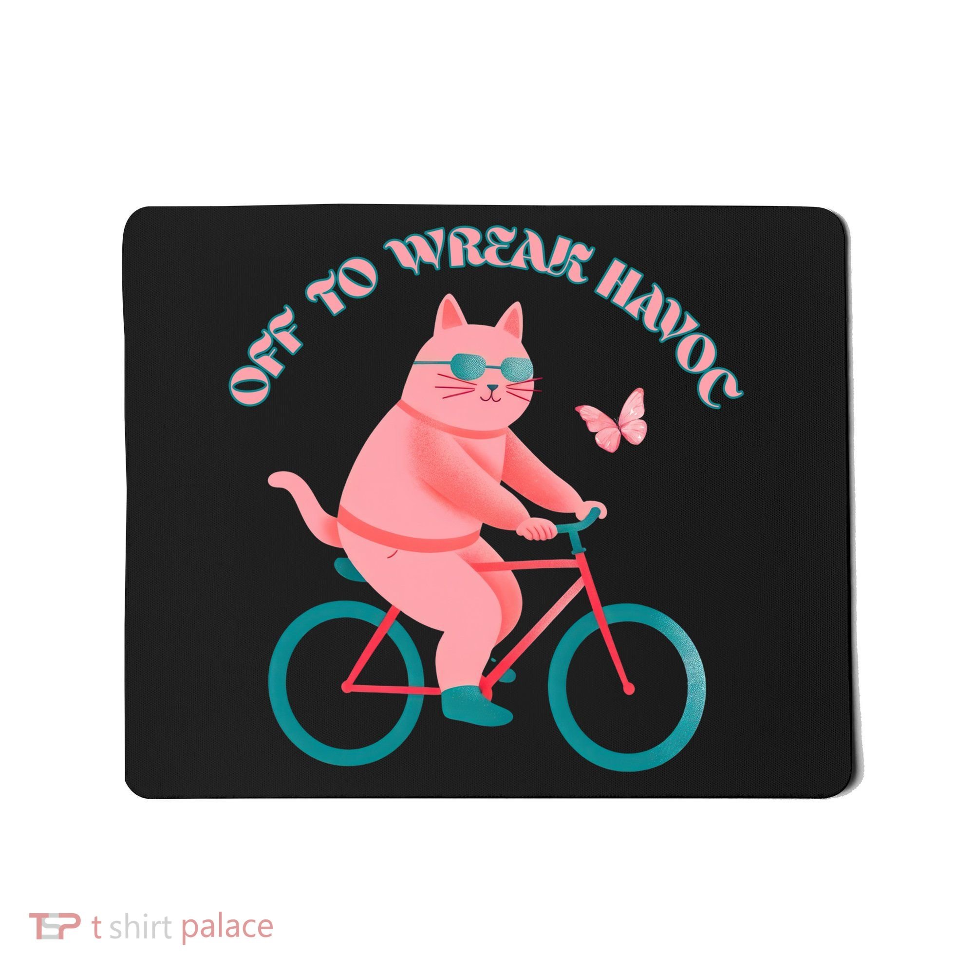 Off To Wreak Havoc Funny Cat Mousepad