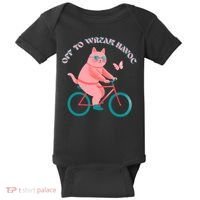 Off To Wreak Havoc Funny Cat Baby Bodysuit thumb 0