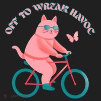 Off To Wreak Havoc Funny Cat Hat thumb 2