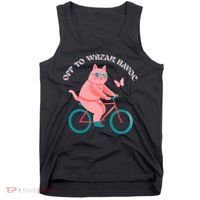 Off To Wreak Havoc Funny Cat Tank Top thumb 0