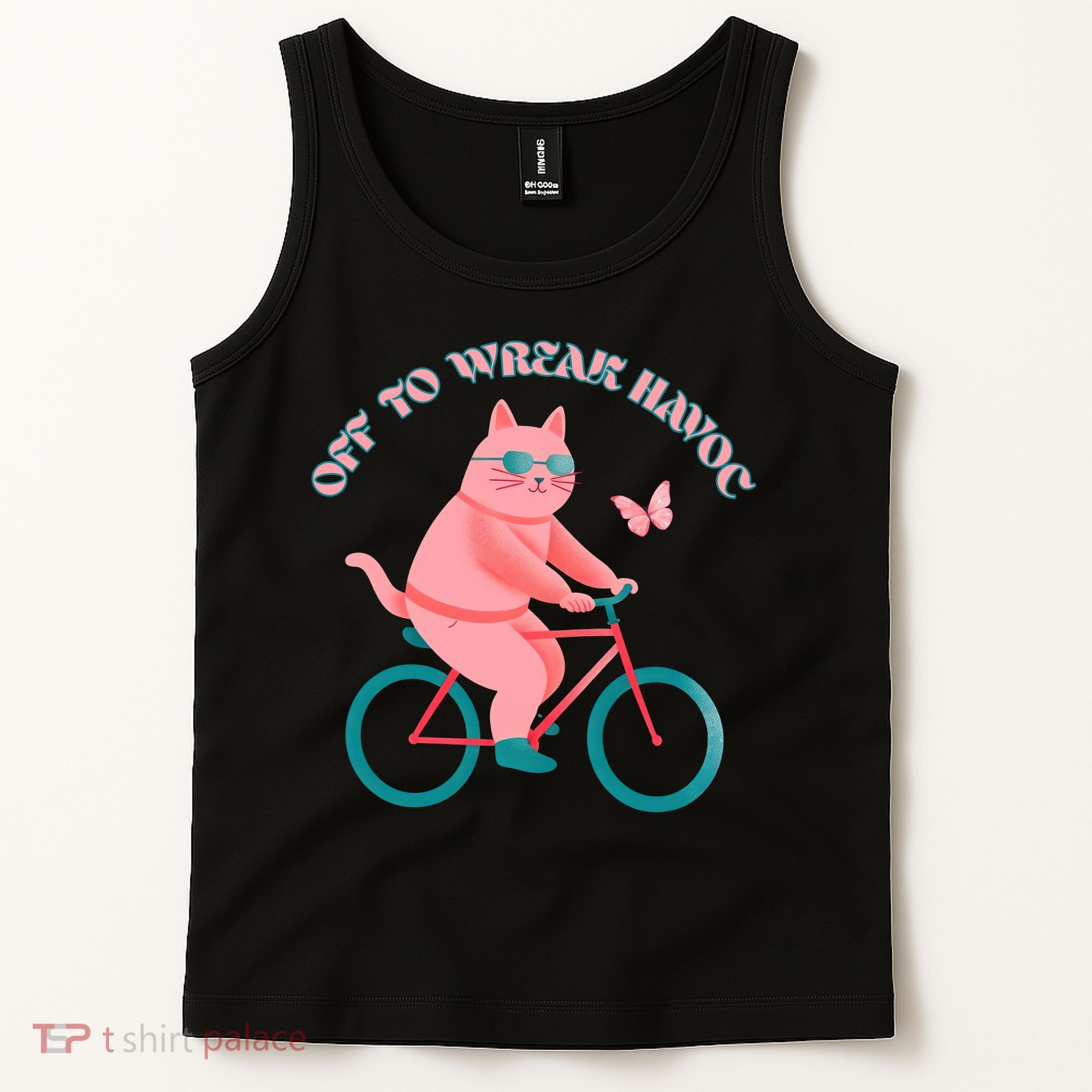 Off To Wreak Havoc Funny Cat Tank Top