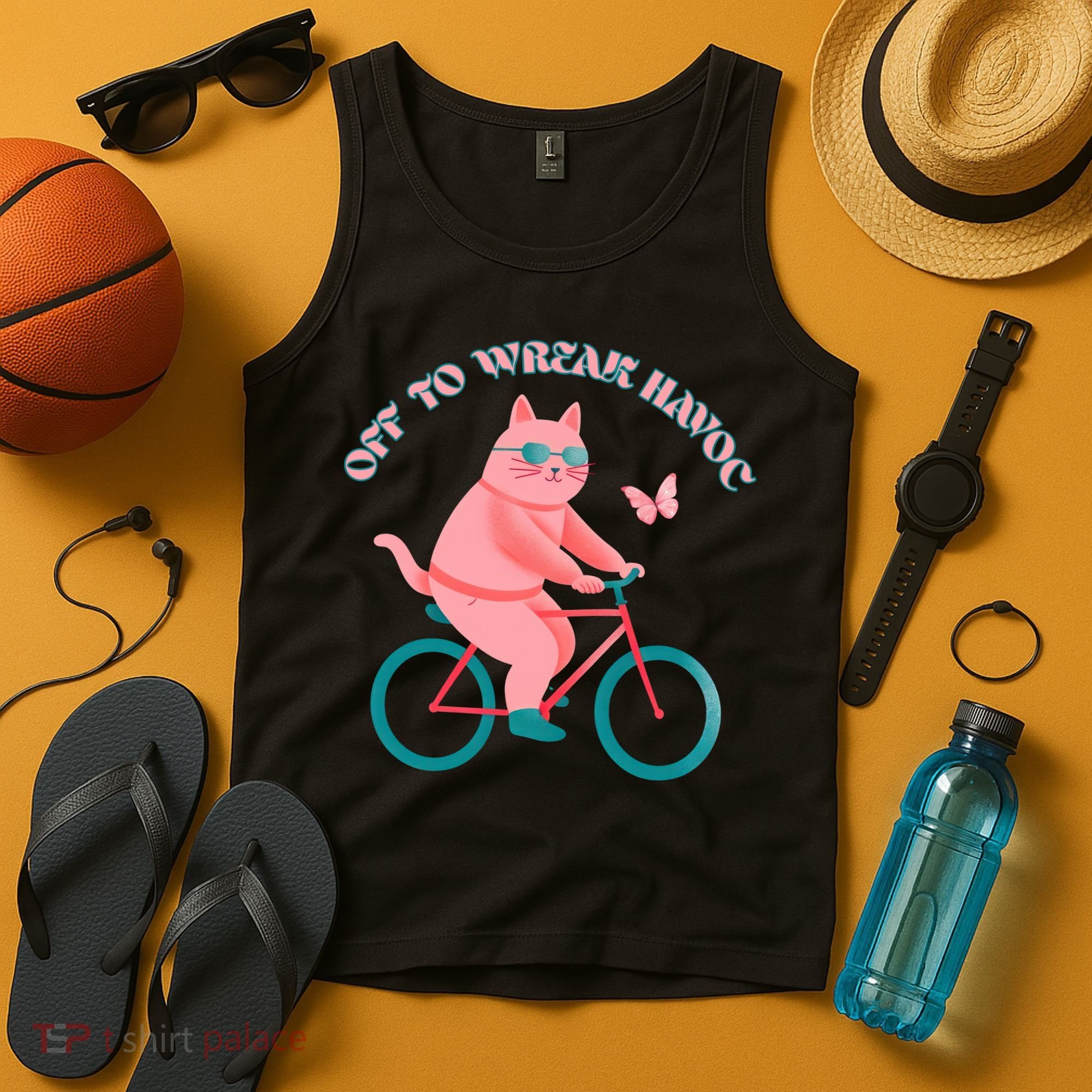 Off To Wreak Havoc Funny Cat Tank Top