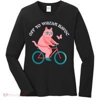 Off To Wreak Havoc Funny Cat Women's Long Sleeve Shirt thumb 0