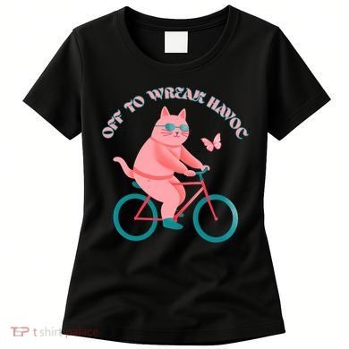 Off To Wreak Havoc Funny Cat Women's T-Shirt