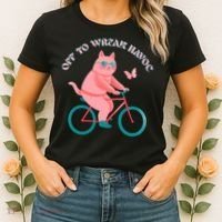 Off To Wreak Havoc Funny Cat Women's T-Shirt thumb 2
