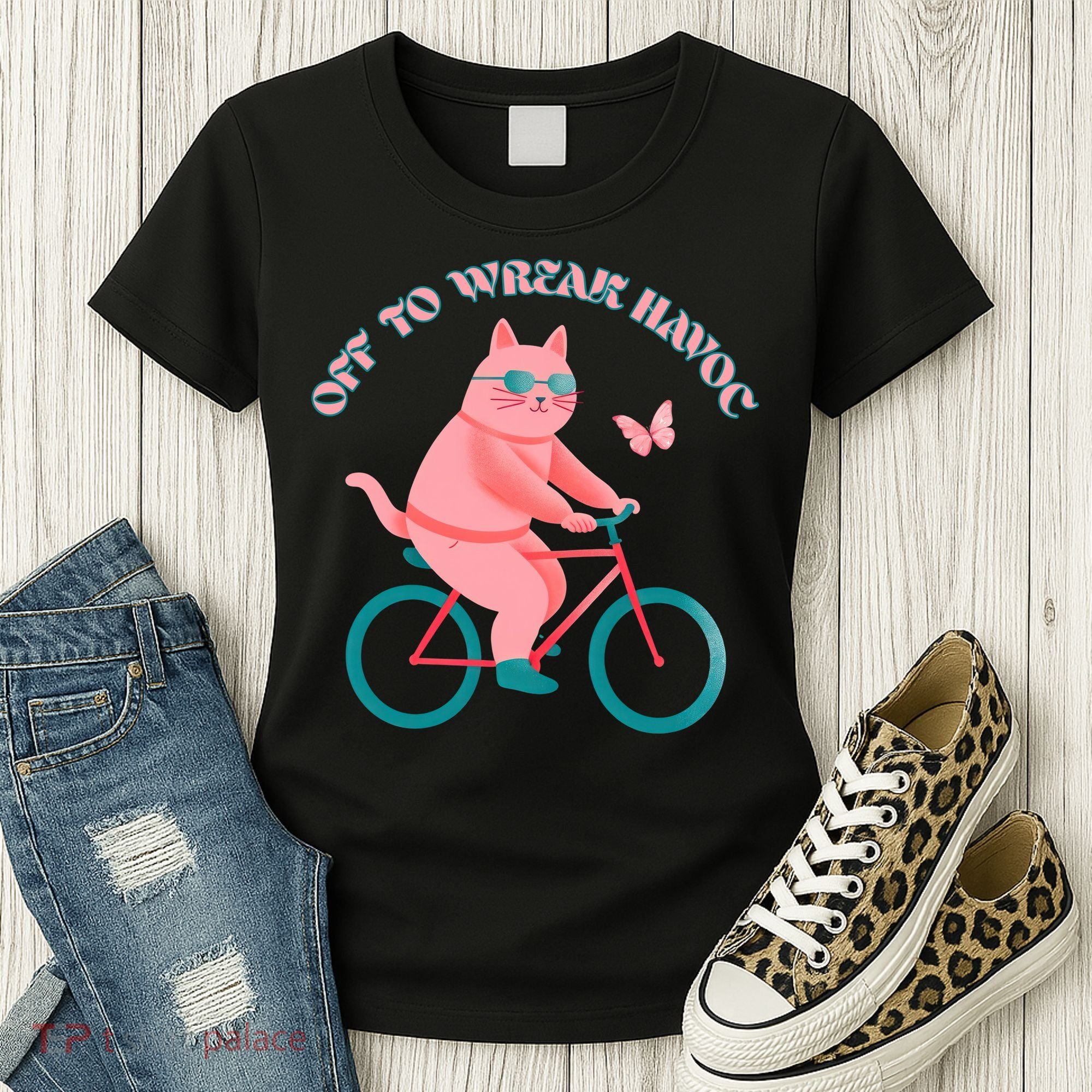 Off To Wreak Havoc Funny Cat Women's T-Shirt