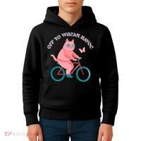 Off To Wreak Havoc Funny Cat Kids Hoodie thumb 4