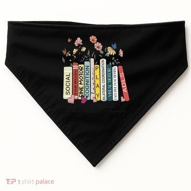 Occupational Therapy Wildflower Book OT Therapist Assistant USA-Made Doggie Bandana