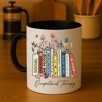 Occupational Therapy Wildflower Book OT Therapist Assistant Coffee Mug thumb 4