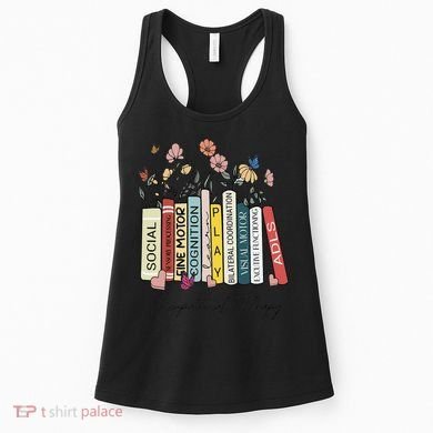 Occupational Therapy Wildflower Book OT Therapist Assistant Women's Tank Top