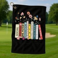 Occupational Therapy Wildflower Book OT Therapist Assistant Golf Towel thumb 1