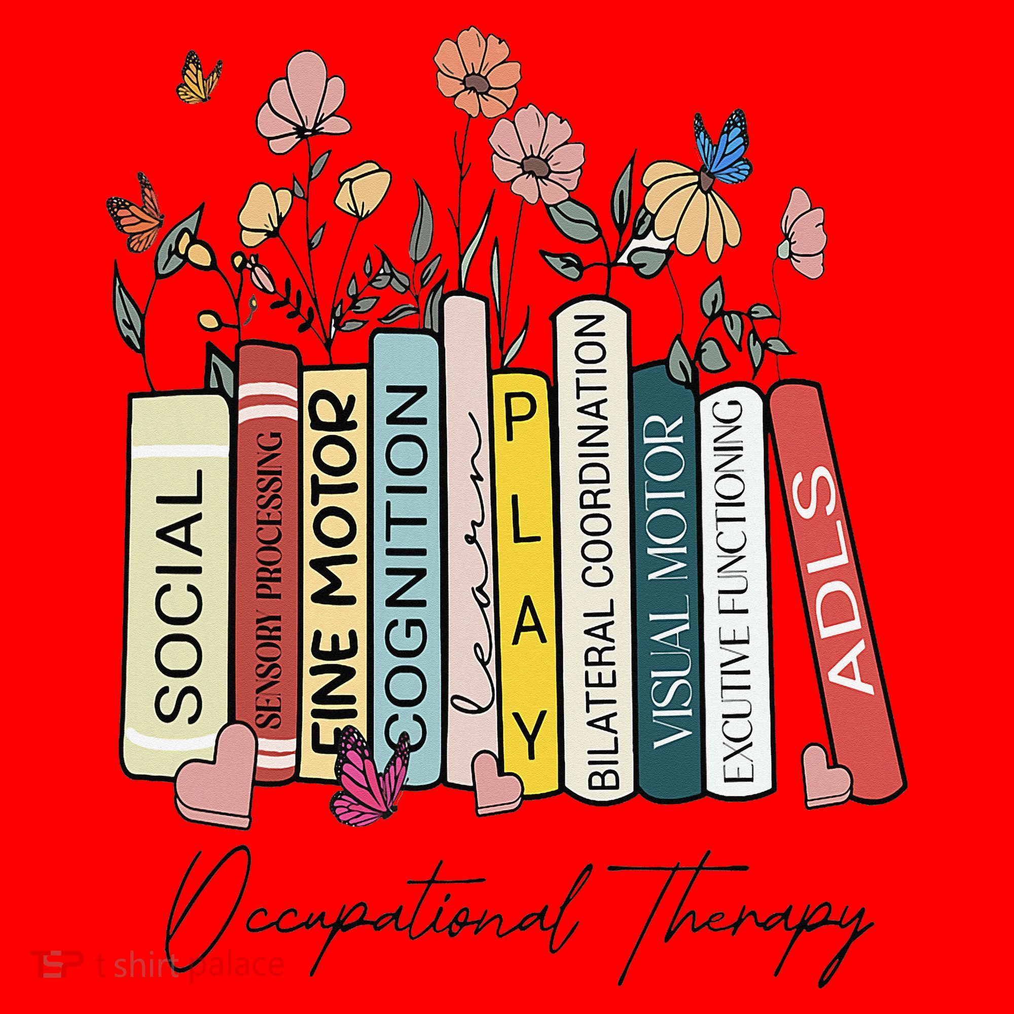 Occupational Therapy Wildflower Book OT Therapist Assistant Santa Hat