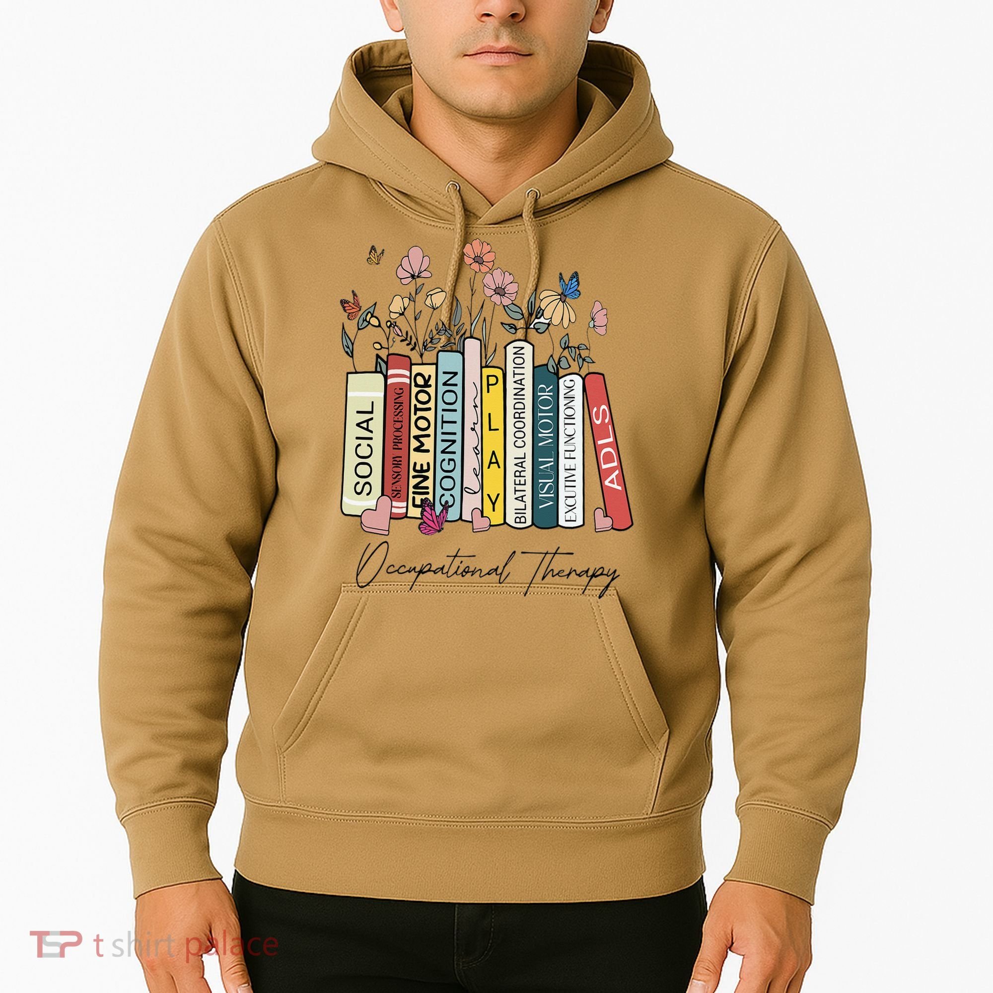 Occupational Therapy Wildflower Book OT Therapist Assistant Hoodie