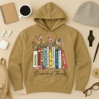 Occupational Therapy Wildflower Book OT Therapist Assistant Hoodie thumb 3