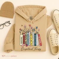 Occupational Therapy Wildflower Book OT Therapist Assistant Hoodie thumb 4