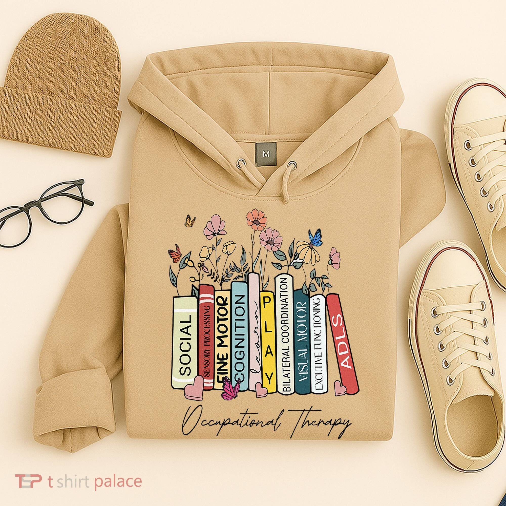 Occupational Therapy Wildflower Book OT Therapist Assistant Hoodie