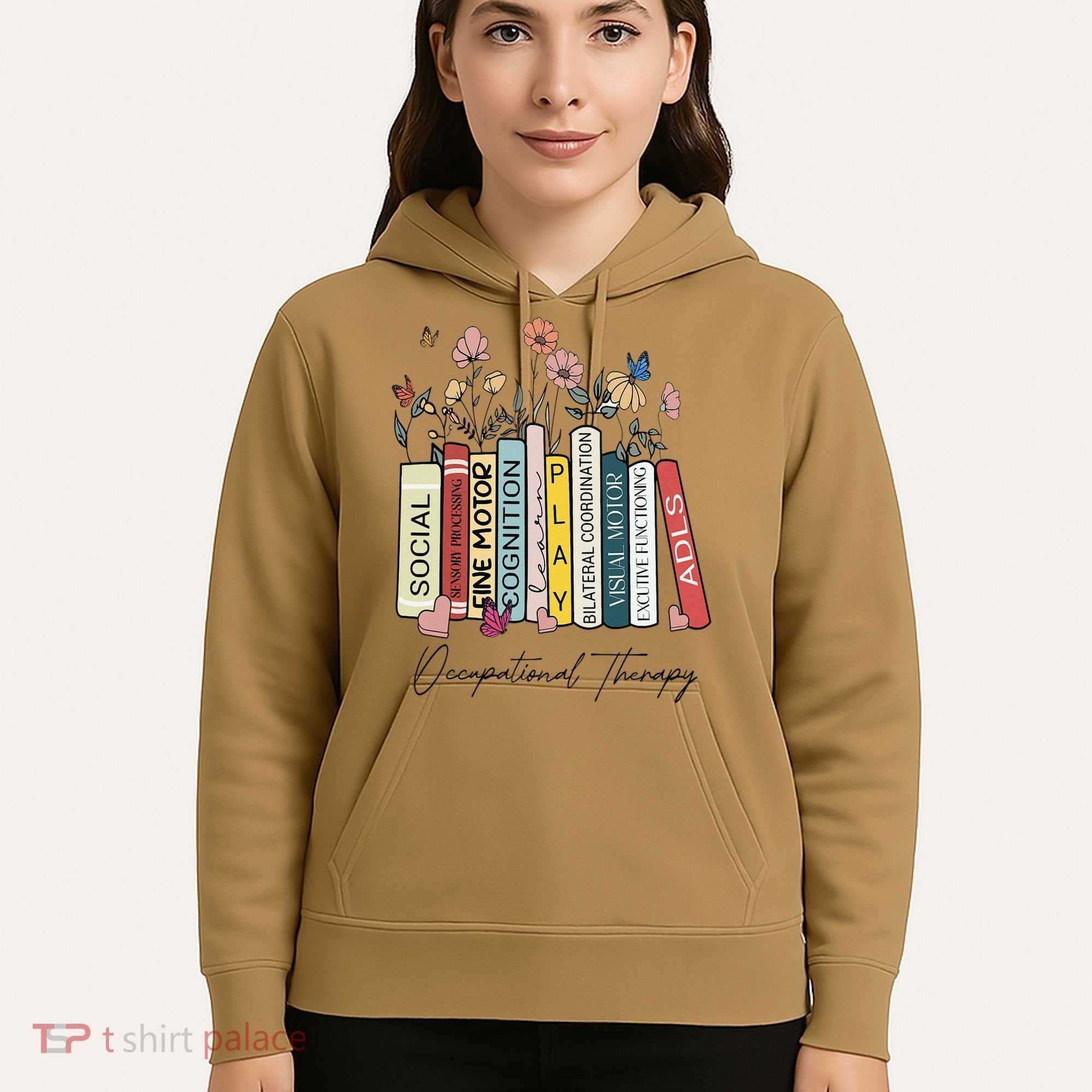 Occupational Therapy Wildflower Book OT Therapist Assistant Hoodie