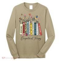 Occupational Therapy Wildflower Book OT Therapist Assistant Long Sleeve Shirt thumb 0