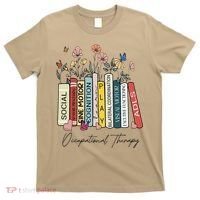 Occupational Therapy Wildflower Book OT Therapist Assistant T-Shirt thumb 0