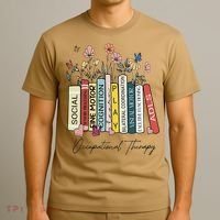 Occupational Therapy Wildflower Book OT Therapist Assistant T-Shirt thumb 3