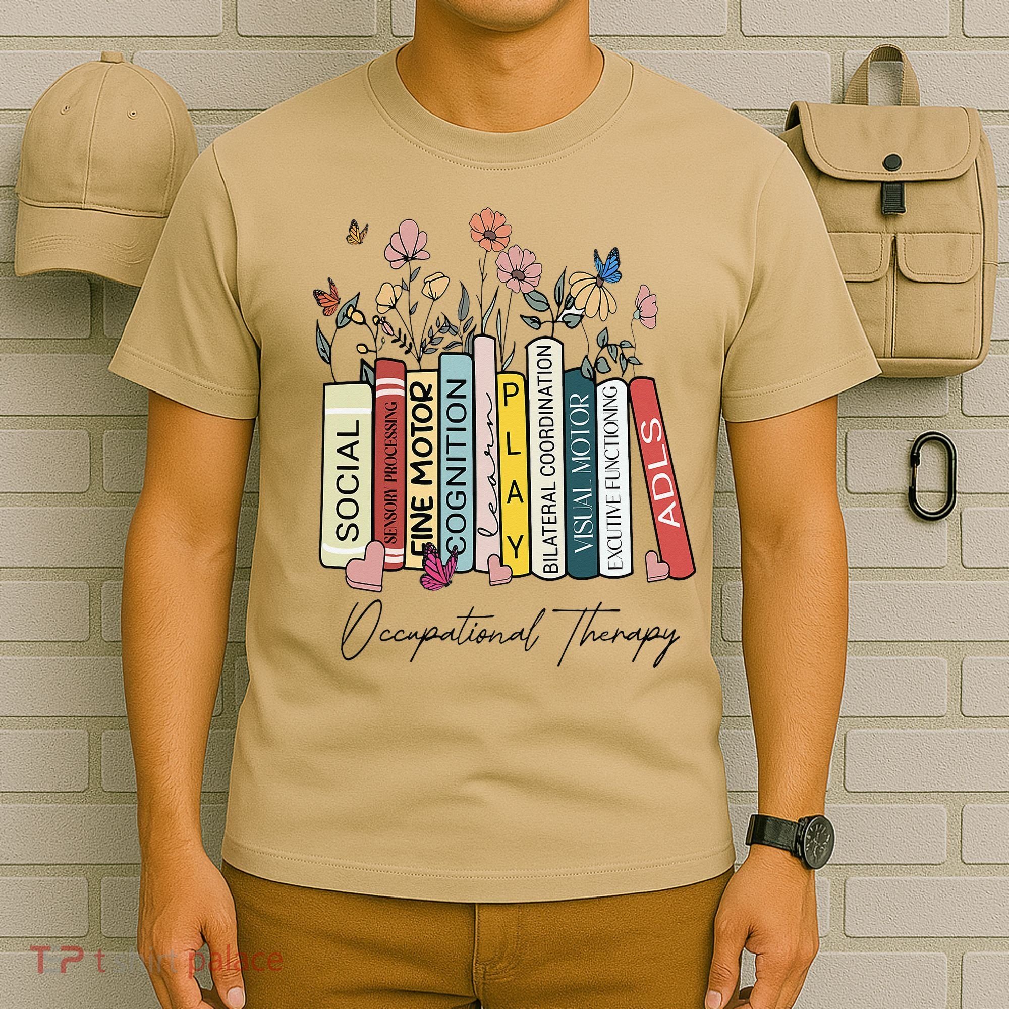 Occupational Therapy Wildflower Book OT Therapist Assistant T-Shirt
