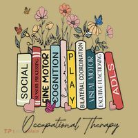 Occupational Therapy Wildflower Book OT Therapist Assistant Mousepad thumb 1