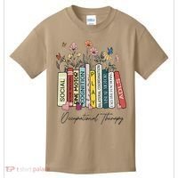 Occupational Therapy Wildflower Book OT Therapist Assistant Kids T-Shirt thumb 0