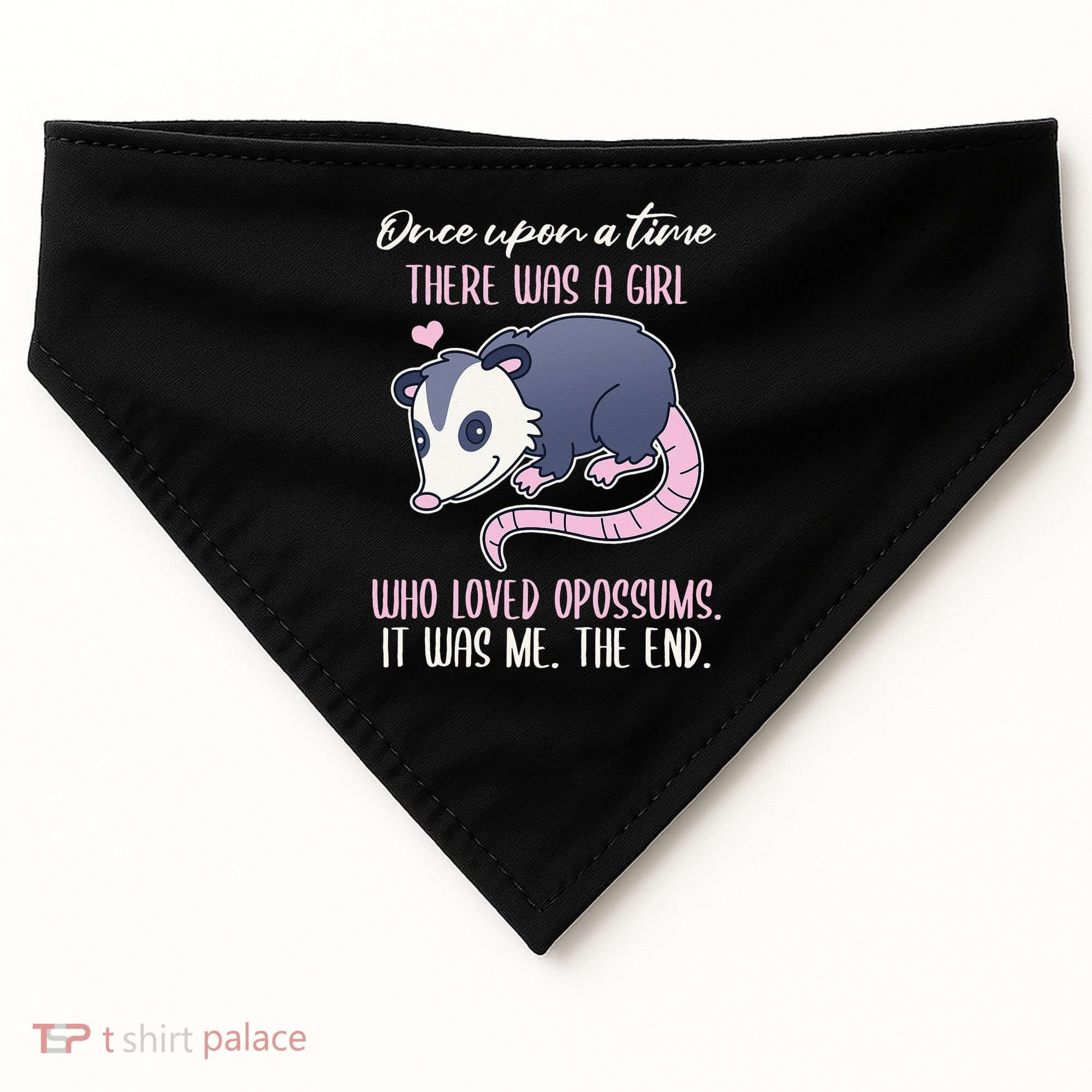 Once There Was A Who Loved Opossums USA-Made Doggie Bandana