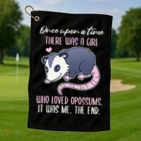 Once There Was A Who Loved Opossums Golf Towel thumb 1