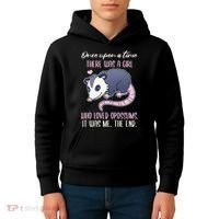 Once There Was A Who Loved Opossums Kids Hoodie thumb 4