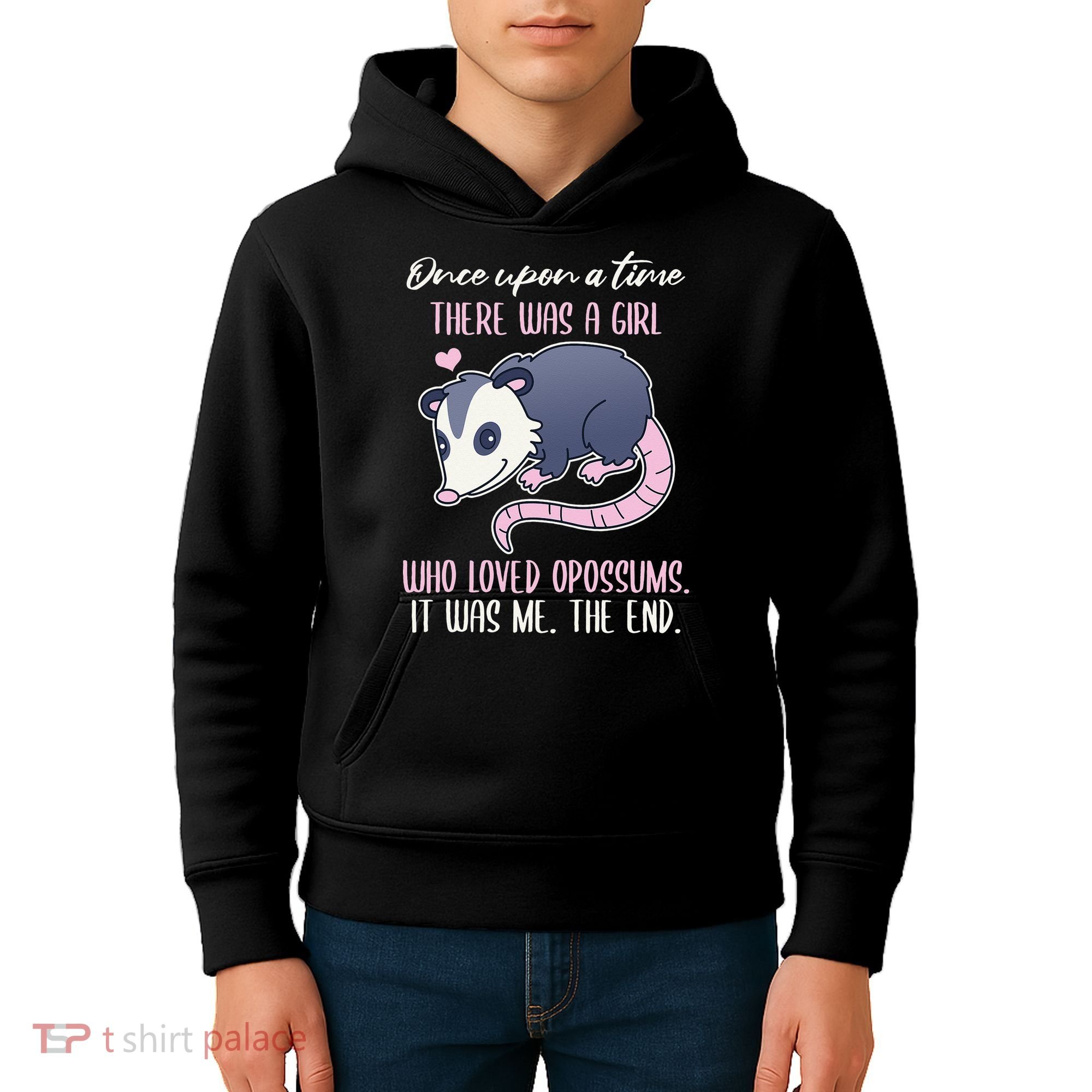 Once There Was A Who Loved Opossums Kids Hoodie