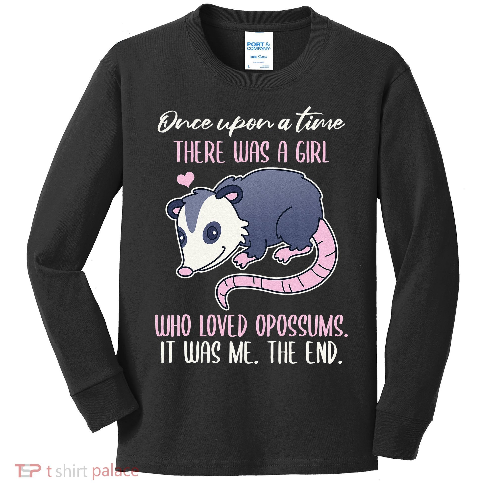 Once There Was A Who Loved Opossums Kids Long Sleeve Shirt