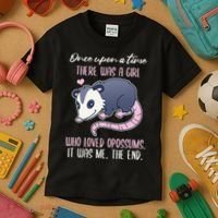 Once There Was A Who Loved Opossums Kids T-Shirt thumb 3