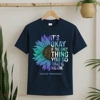 Only Thing You Do Today Is Break Suicide Awareness Sunflowe T-Shirt thumb 2
