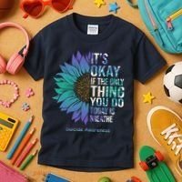 Only Thing You Do Today Is Break Suicide Awareness Sunflowe Kids T-Shirt thumb 3