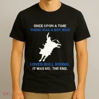Once Upon A Time There Was A Boy Who Loved Bull Riding T-Shirt thumb 3